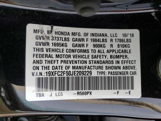 Photo 12 VIN: 19XFC2F50JE209229 - HONDA CIVIC 