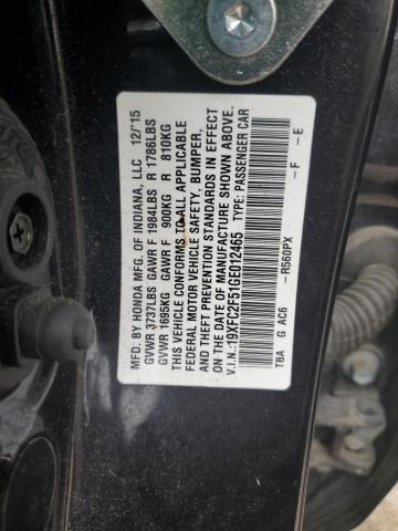 Photo 11 VIN: 19XFC2F51GE012465 - HONDA CIVIC LX 