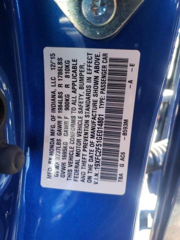 Photo 9 VIN: 19XFC2F51GE014801 - HONDA CIVIC LX 