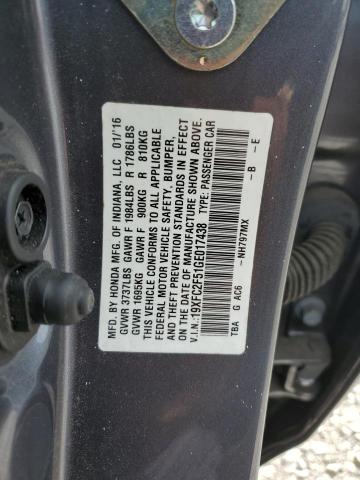 Photo 11 VIN: 19XFC2F51GE017438 - HONDA CIVIC 