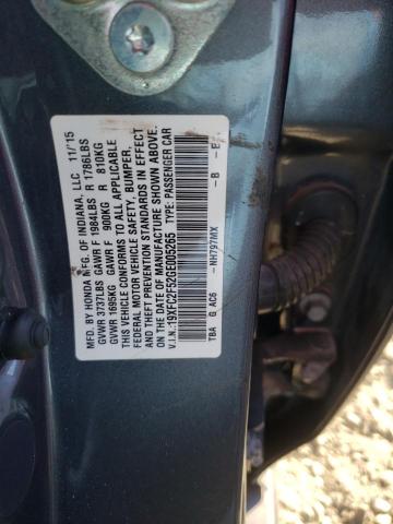 Photo 9 VIN: 19XFC2F52GE005265 - HONDA CIVIC LX 