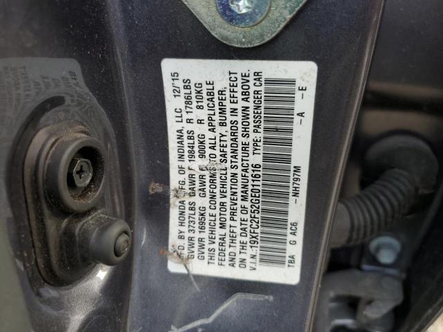 Photo 11 VIN: 19XFC2F52GE011616 - HONDA CIVIC LX 