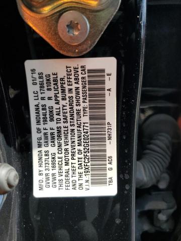 Photo 12 VIN: 19XFC2F52GE024771 - HONDA CIVIC LX 