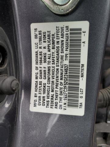 Photo 11 VIN: 19XFC2F52GE244637 - HONDA CIVIC LX 