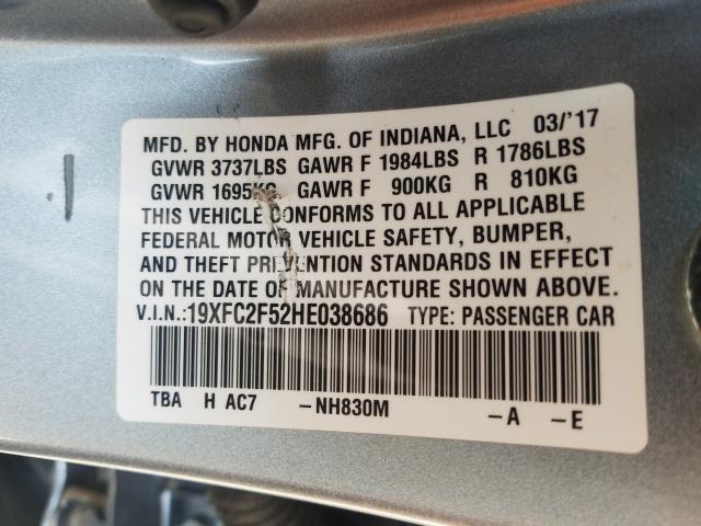 Photo 9 VIN: 19XFC2F52HE038686 - HONDA CIVIC LX 