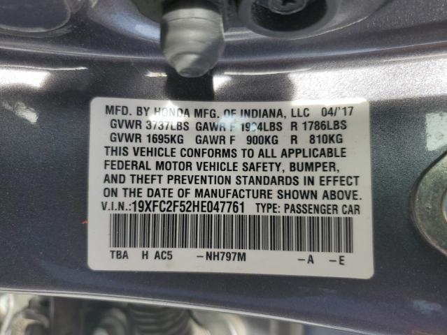 Photo 12 VIN: 19XFC2F52HE047761 - HONDA CIVIC LX 