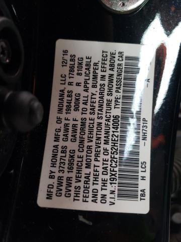 Photo 11 VIN: 19XFC2F52HE214006 - HONDA CIVIC 