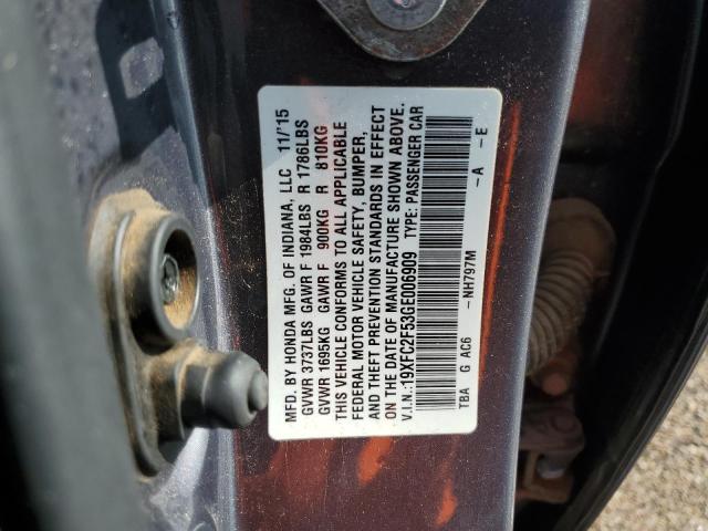 Photo 11 VIN: 19XFC2F53GE006909 - HONDA CIVIC 