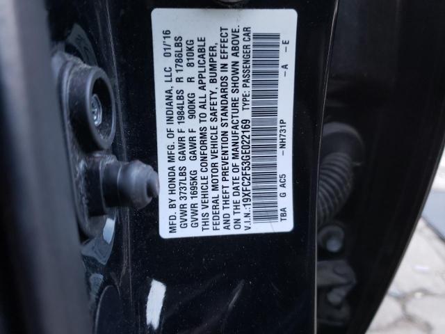 Photo 11 VIN: 19XFC2F53GE022169 - HONDA CIVIC LX 