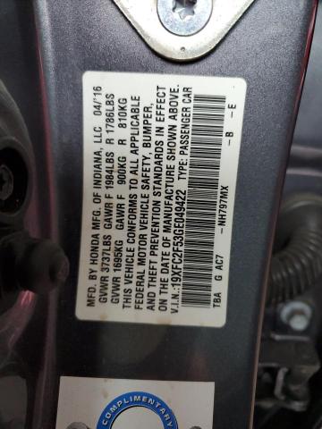 Photo 11 VIN: 19XFC2F53GE049422 - HONDA CIVIC 