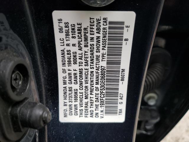 Photo 11 VIN: 19XFC2F53GE068097 - HONDA CIVIC LX 