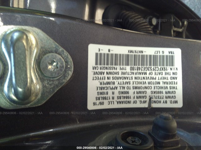 Photo 8 VIN: 19XFC2F53GE248180 - HONDA CIVIC SEDAN 