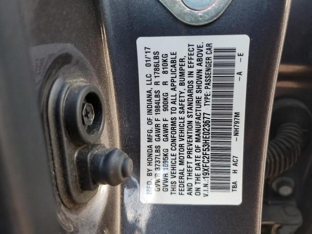 Photo 11 VIN: 19XFC2F53HE023677 - HONDA CIVIC LX 