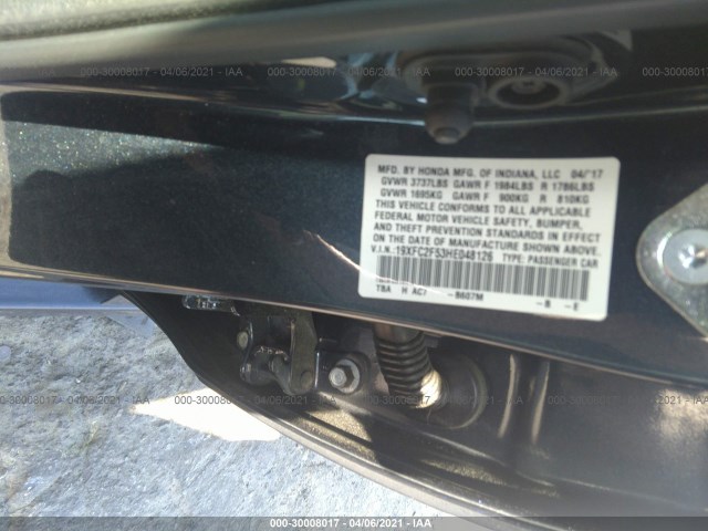 Photo 8 VIN: 19XFC2F53HE048126 - HONDA CIVIC SEDAN 