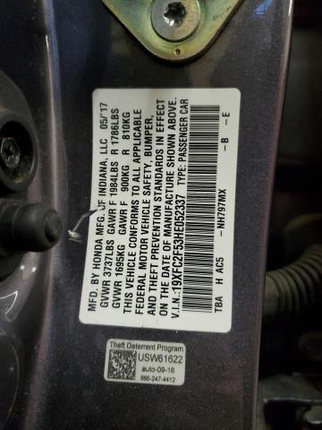 Photo 11 VIN: 19XFC2F53HE052337 - HONDA CIVIC 