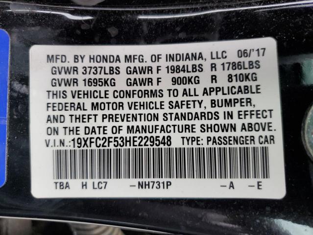 Photo 11 VIN: 19XFC2F53HE229548 - HONDA CIVIC LX 