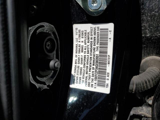 Photo 12 VIN: 19XFC2F54GE003551 - HONDA CIVIC 