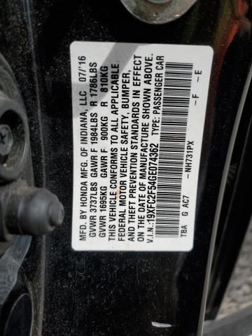 Photo 11 VIN: 19XFC2F54GE074362 - HONDA CIVIC LX 