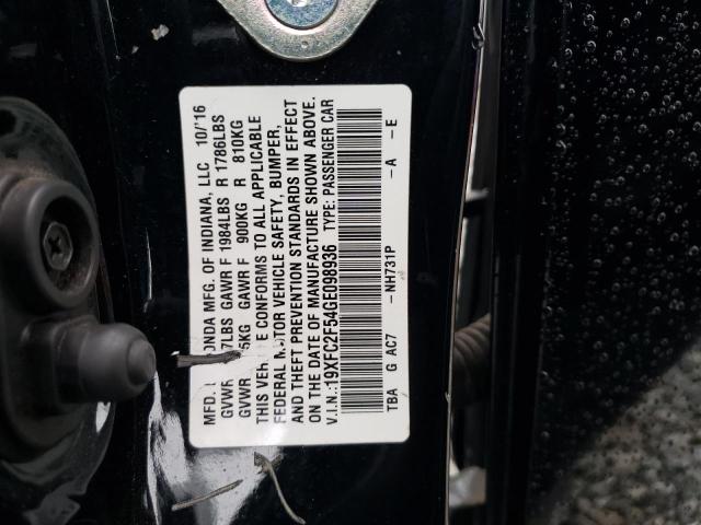 Photo 11 VIN: 19XFC2F54GE098936 - HONDA CIVIC 