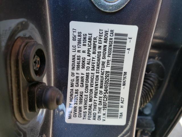 Photo 9 VIN: 19XFC2F54HE052928 - HONDA CIVIC LX 