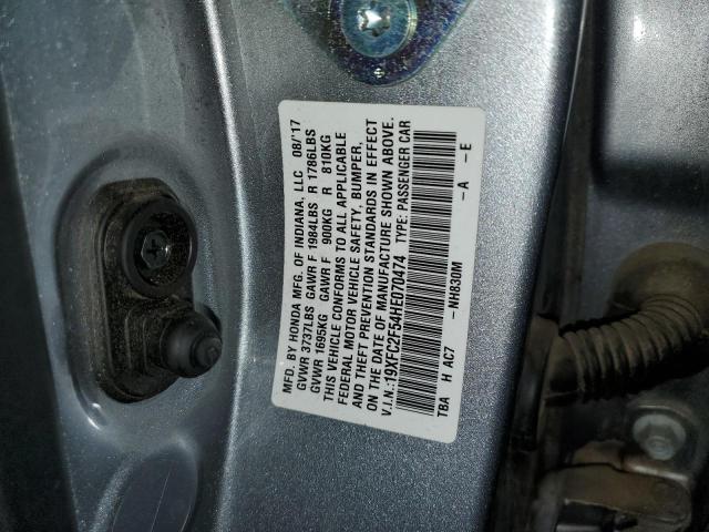 Photo 11 VIN: 19XFC2F54HE070474 - HONDA CIVIC 