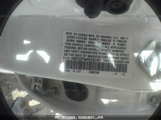 Photo 8 VIN: 19XFC2F54HE233107 - HONDA CIVIC SEDAN 