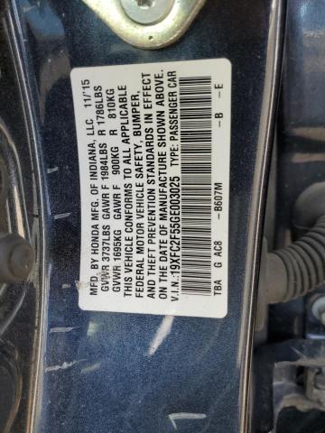 Photo 11 VIN: 19XFC2F55GE003025 - HONDA CIVIC 