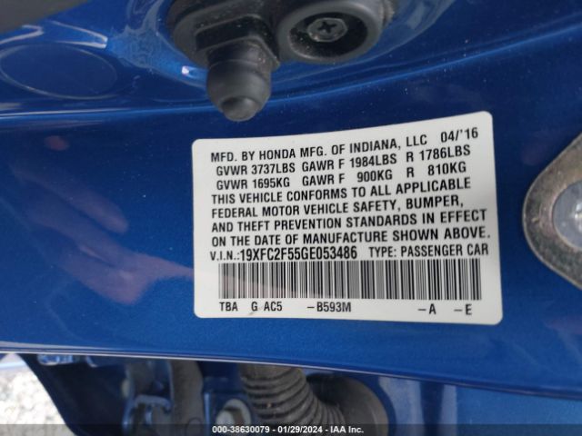 Photo 8 VIN: 19XFC2F55GE053486 - HONDA CIVIC 