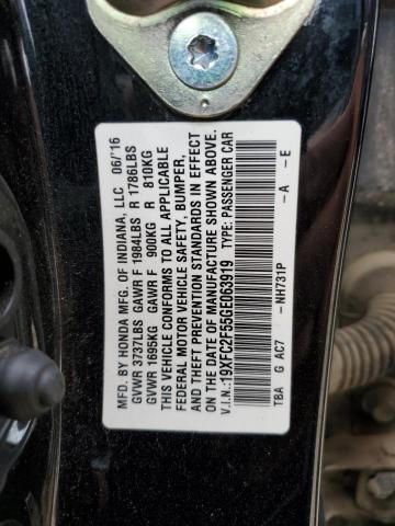 Photo 11 VIN: 19XFC2F55GE063919 - HONDA CIVIC LX 