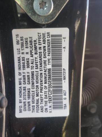 Photo 11 VIN: 19XFC2F55GE066996 - HONDA CIVIC 