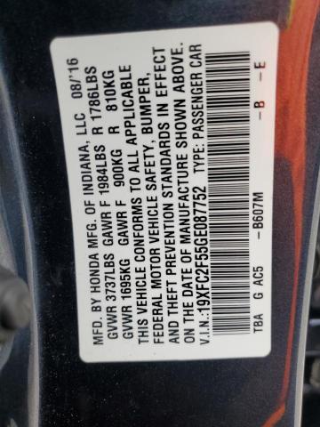 Photo 11 VIN: 19XFC2F55GE087752 - HONDA CIVIC 