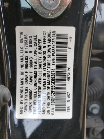 Photo 11 VIN: 19XFC2F55GE093874 - HONDA CIVIC LX 