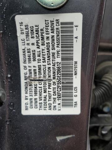 Photo 11 VIN: 19XFC2F55GE206612 - HONDA CIVIC LX 