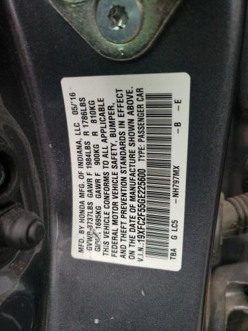 Photo 12 VIN: 19XFC2F55GE225600 - HONDA CIVIC LX 