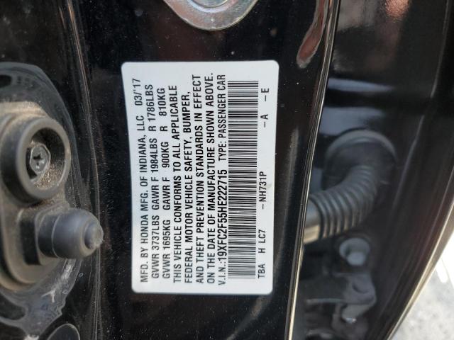 Photo 12 VIN: 19XFC2F55HE222715 - HONDA CIVIC LX 