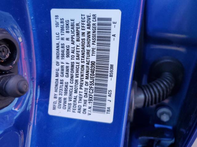 Photo 12 VIN: 19XFC2F55JE040390 - HONDA CIVIC LX 