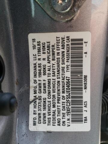 Photo 11 VIN: 19XFC2F55JE040647 - HONDA CIVIC LX 