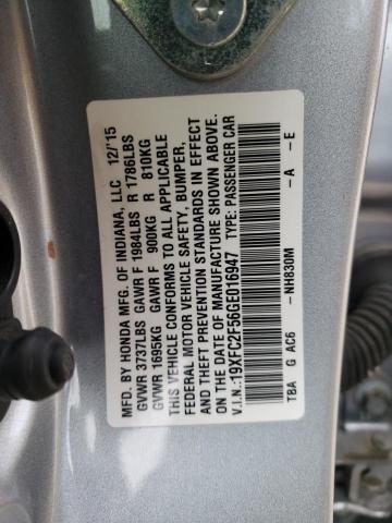 Photo 11 VIN: 19XFC2F56GE016947 - HONDA CIVIC 