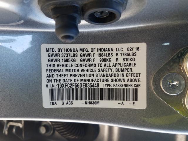 Photo 9 VIN: 19XFC2F56GE035448 - HONDA CIVIC LX 