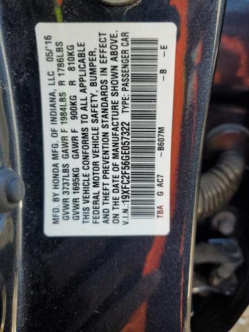 Photo 12 VIN: 19XFC2F56GE057322 - HONDA CIVIC 