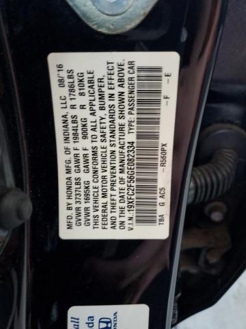 Photo 11 VIN: 19XFC2F56GE082334 - HONDA CIVIC 