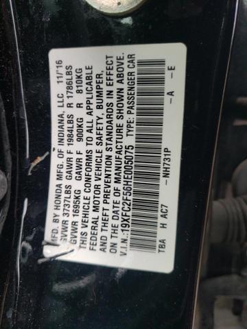 Photo 9 VIN: 19XFC2F56HE005075 - HONDA CIVIC LX 