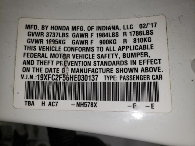 Photo 11 VIN: 19XFC2F56HE030137 - HONDA CIVIC 