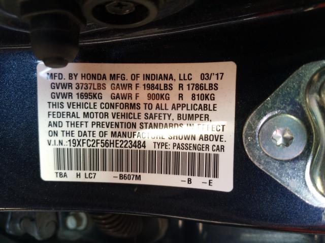 Photo 9 VIN: 19XFC2F56HE223484 - HONDA CIVIC LX 