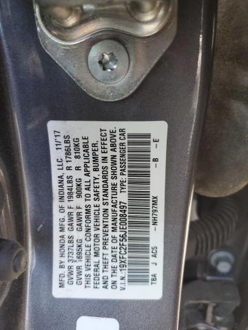 Photo 11 VIN: 19XFC2F56JE008497 - HONDA CIVIC LX 