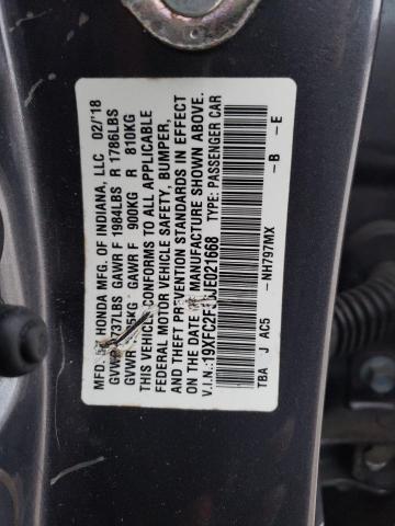 Photo 11 VIN: 19XFC2F56JE021668 - HONDA CIVIC 