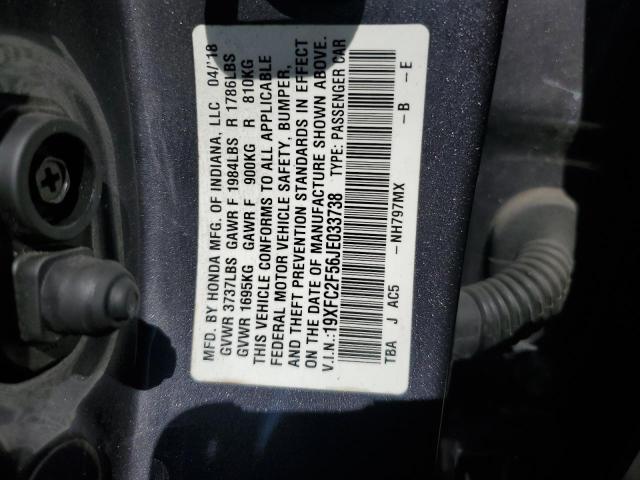 Photo 12 VIN: 19XFC2F56JE033738 - HONDA CIVIC LX 