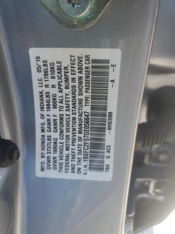 Photo 11 VIN: 19XFC2F57GE056647 - HONDA CIVIC 