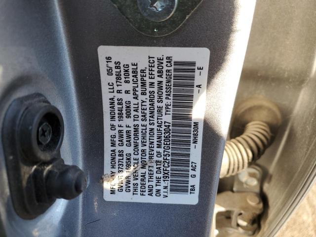 Photo 11 VIN: 19XFC2F57GE063047 - HONDA CIVIC 