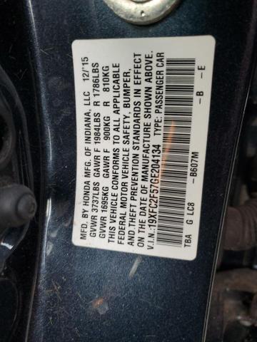 Photo 11 VIN: 19XFC2F57GE204134 - HONDA CIVIC LX 